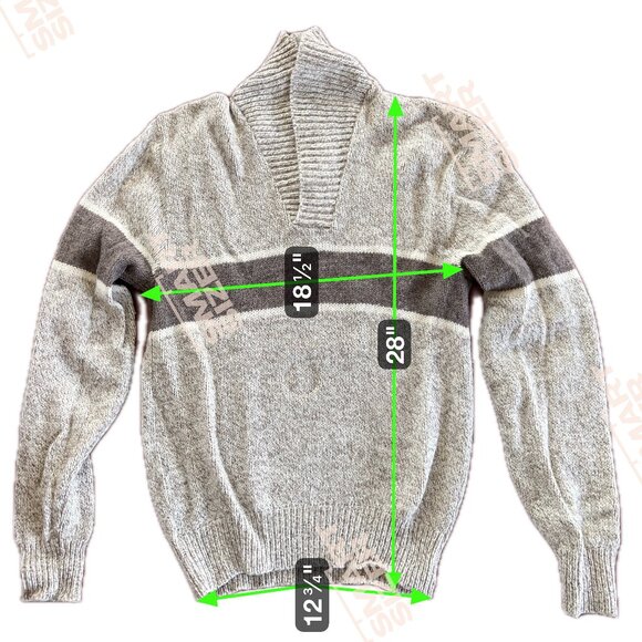 Vintage Women’s Winona Knits Striped Shawl Collar Sweater - Size M - Picture 6 of 6